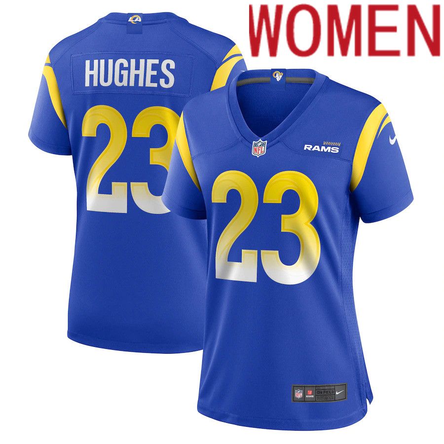 Women Los Angeles Rams 23 JuJu Hughes Nike Royal Game Player NFL Jersey